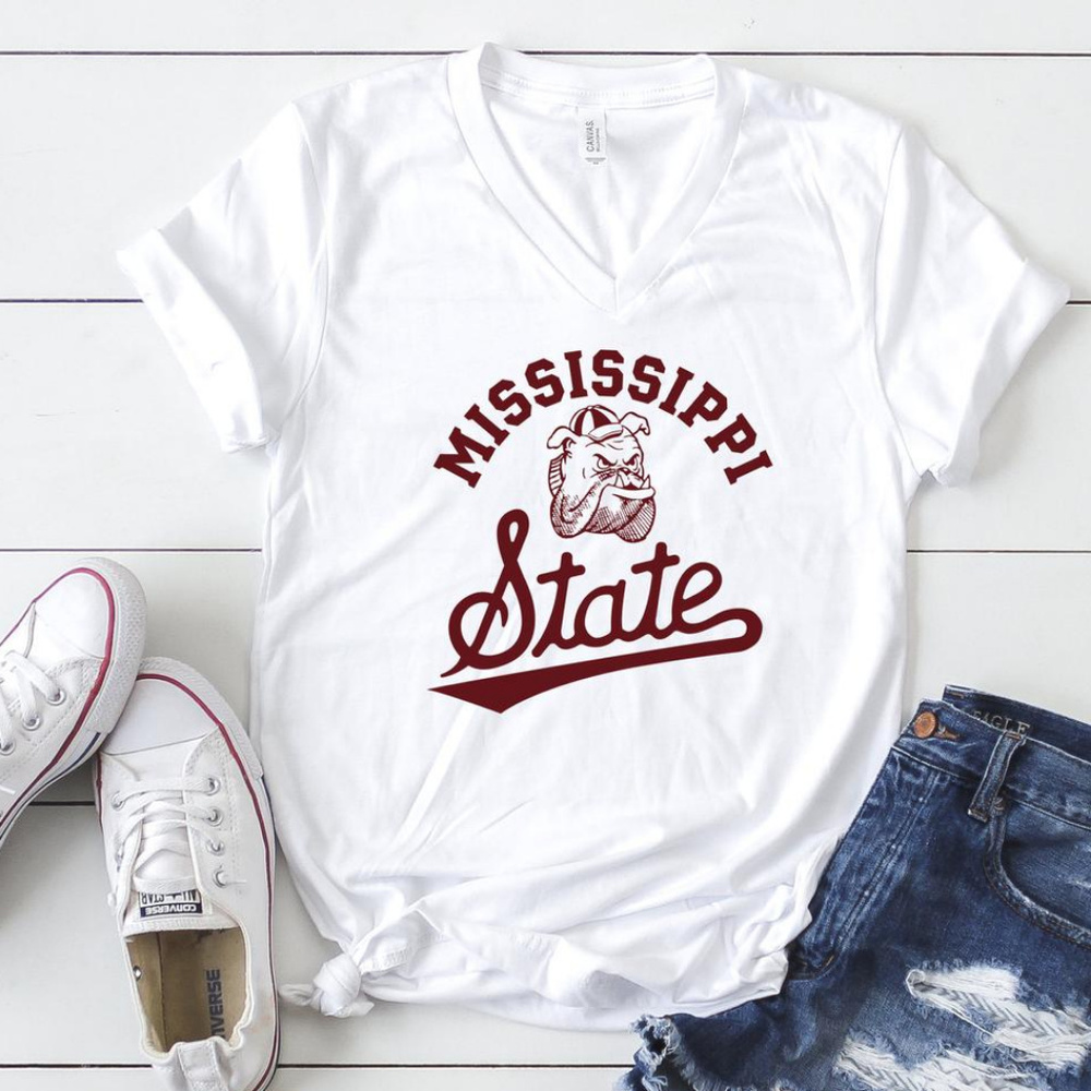 Hail State Mississippi State University V-Neck Tee